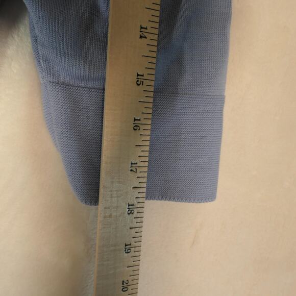 Coldwater Creek Cardigan Sweater Twin Set Womens 1X Blue Silk Cotton Knit Tank - Picture 11 of 16